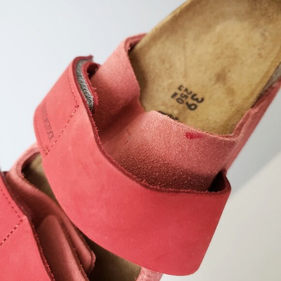 Birkenstock Uji Double Strap Slide Sandals Sienna Red Narrow - Picture 5 of 7